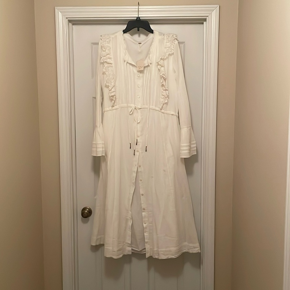 Free People White Midi Dress